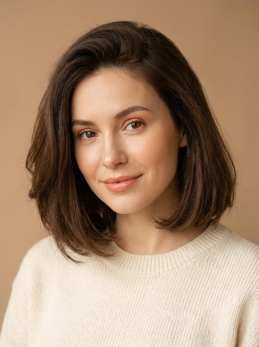 Bob mit Blowout-Volumen - Bobfrisur mittellang